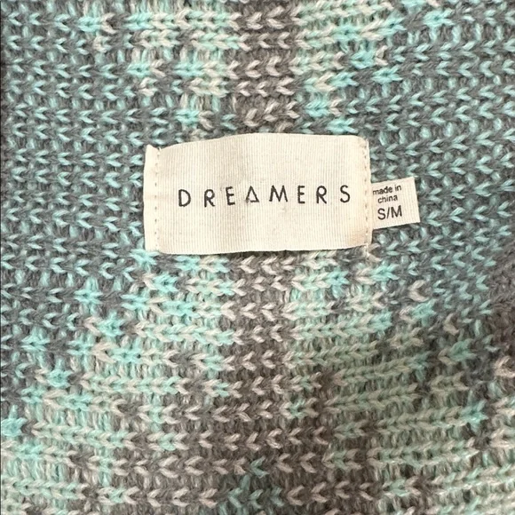 DREAMERS Gray Mint Aztec Southwestern
Santa Fe Waterfall Open Cardigan Sz S/M - Picture 6 of 7